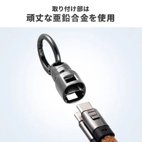 亜鉛合金製のストラップ取り付け部と端子