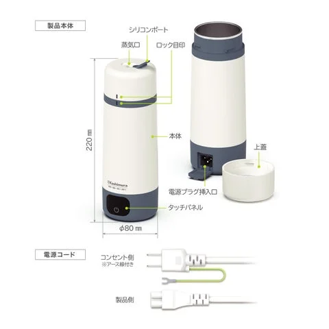 製品の各部名称とサイズ図