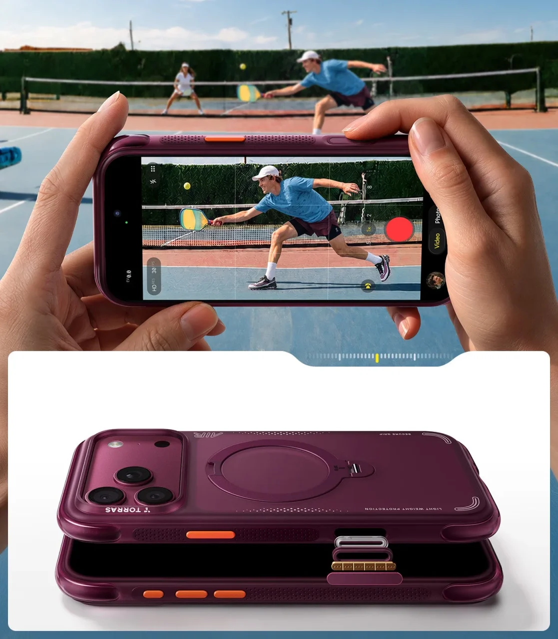 Ostand Q3 Airのカメラ操作とグリップ機能を示す画像