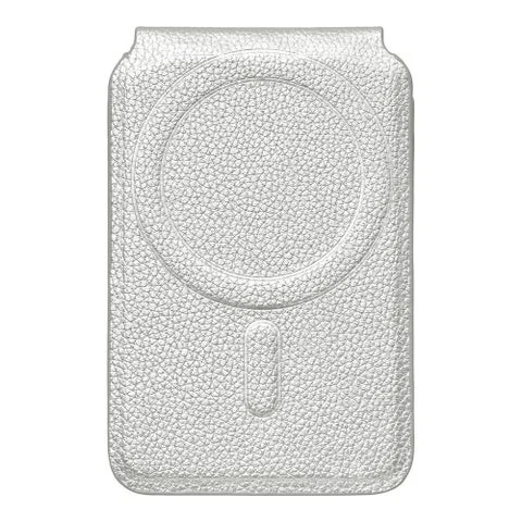 白っぽい粒状の質感を持つMagSafe対応スマホスタンドの裏面