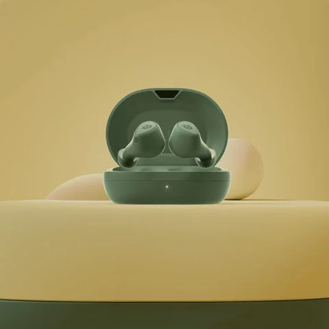 充電ケースに収納されたイヤホン