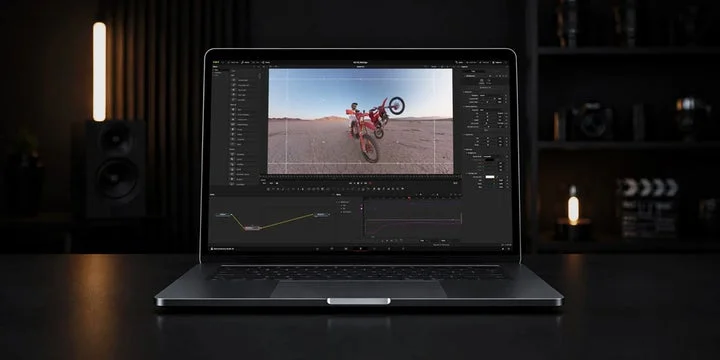 DaVinci Resolveで動画編集をしているPC画面