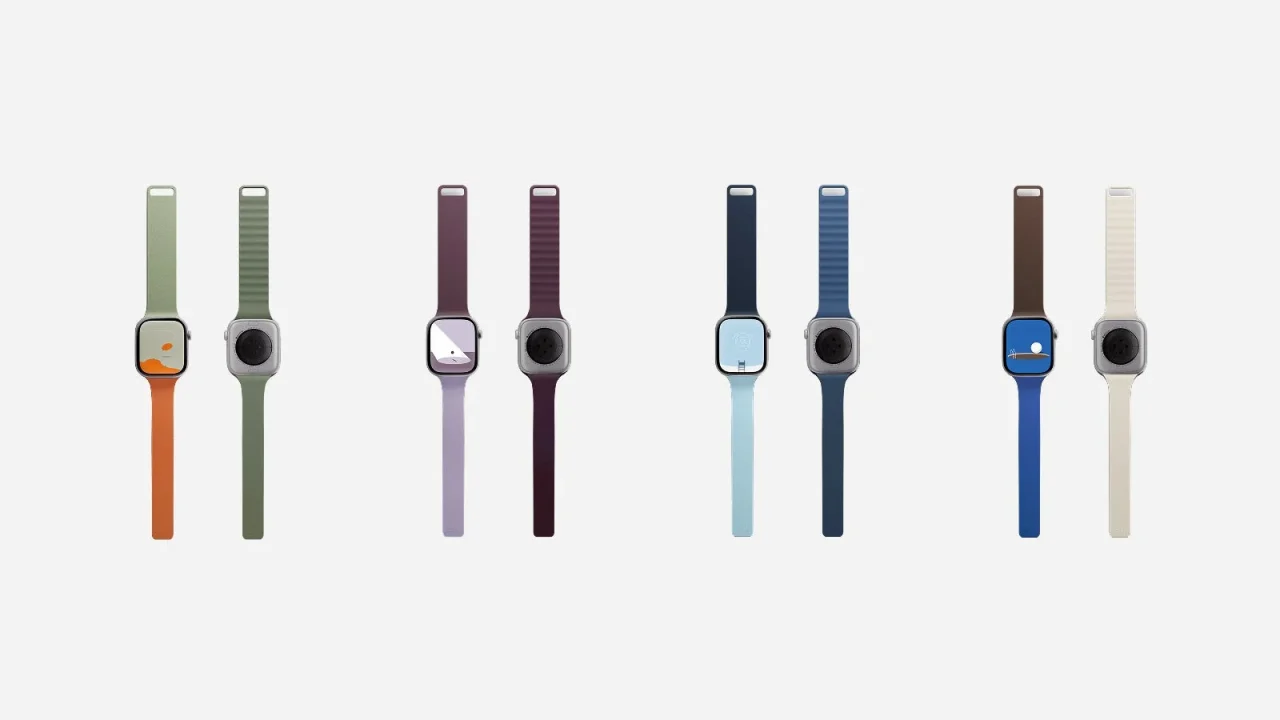 MOFT Apple Watch用マグネット式シリコンバンド Activeの4色のカラーバリエーション