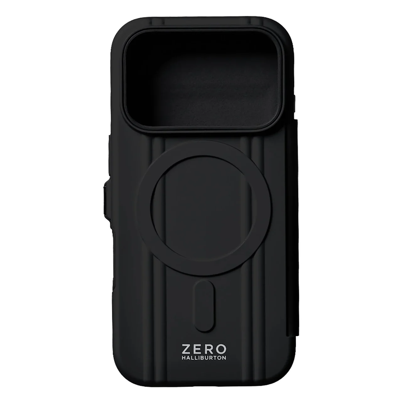 ZERO HALLIBURTON Hybrid Shockproof Flip Case for iPhone 18 Pro/17 Pro Black