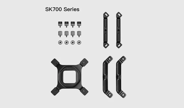 SK700シリーズ用マウントキットの部品一式