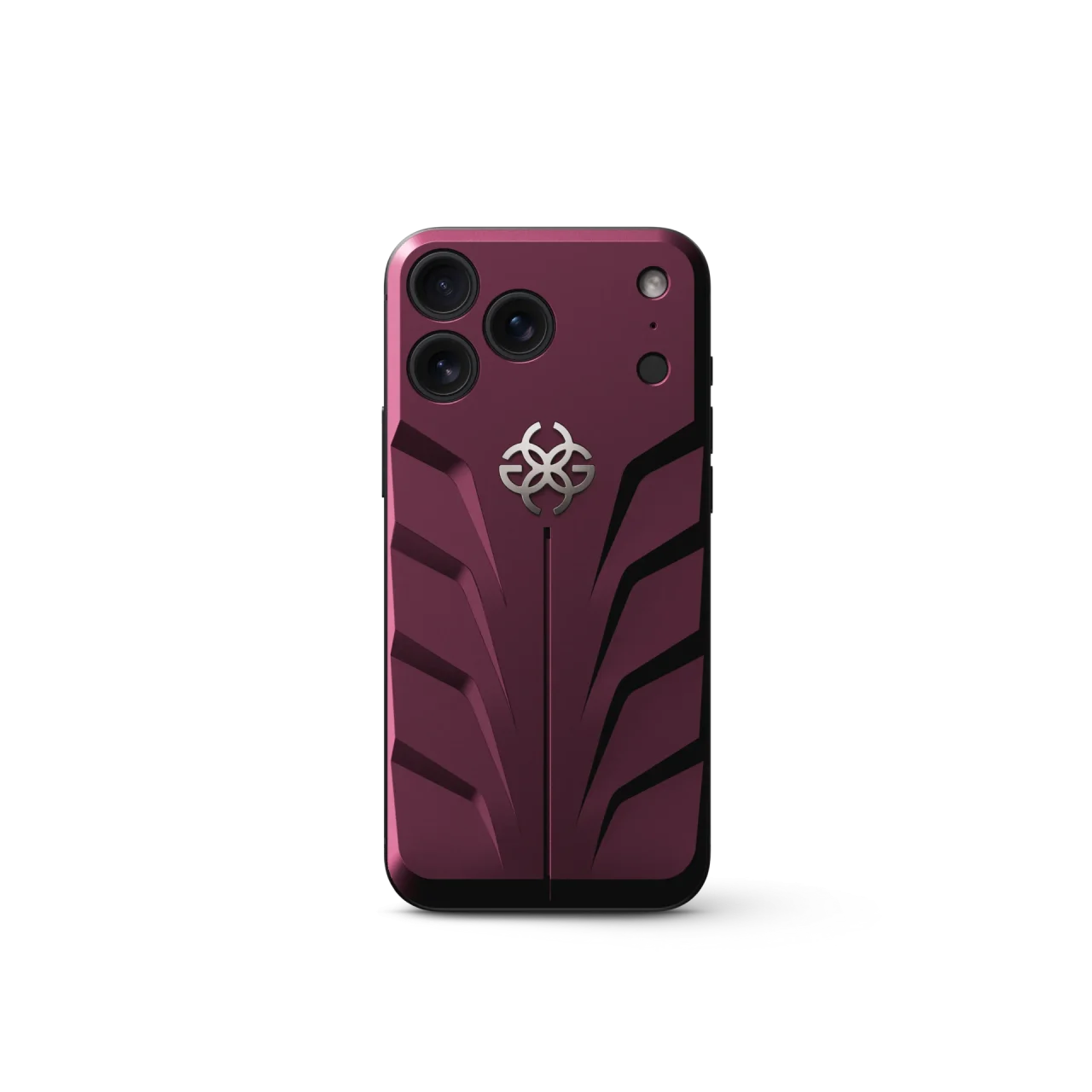 iPhone Case RSR18 Burgundy - Magnetic Shieldのバーガンディ色背面