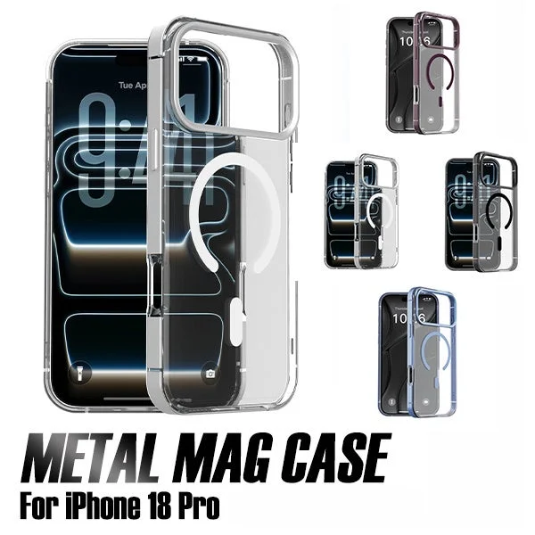 METAL MAG CASEの製品名とiPhone 18 Pro対応を示す告知画像