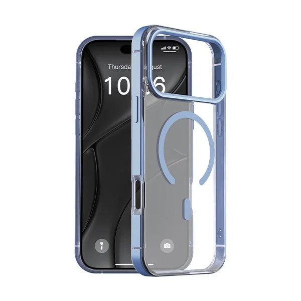 motomo MagSafe対応 METAL MAG CASE ライトブルーのiPhoneケース