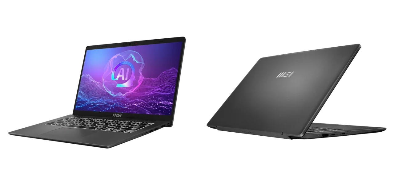 Modern A14 AI+ F3HMの前面と背面の製品写真