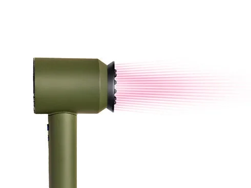 Dyson Supersonic Nural Liteの低温ツールから広がる風のイメージ図