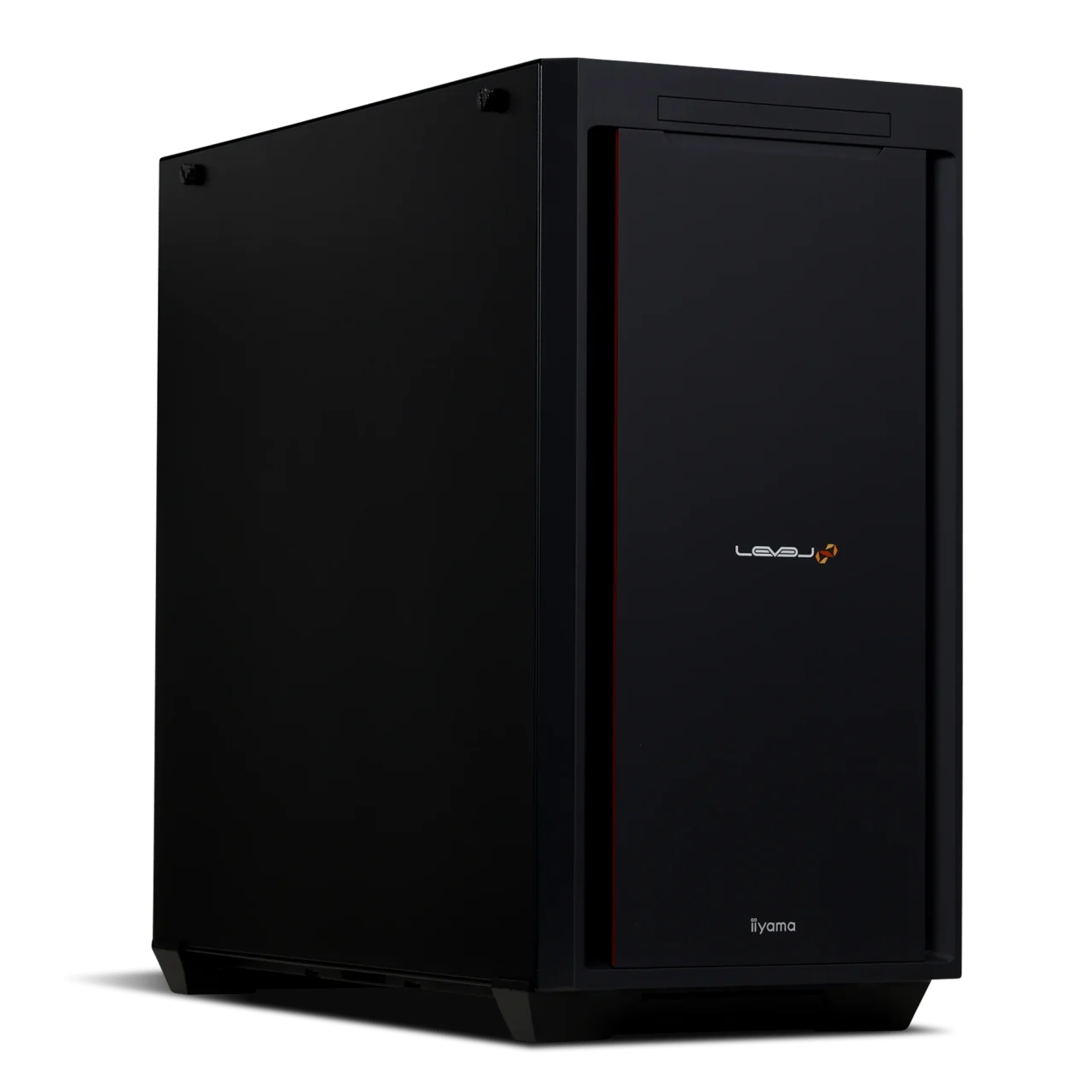 LEVEL-R785-LCR98D-VKX-PALの黒いミドルタワー型PC本体
