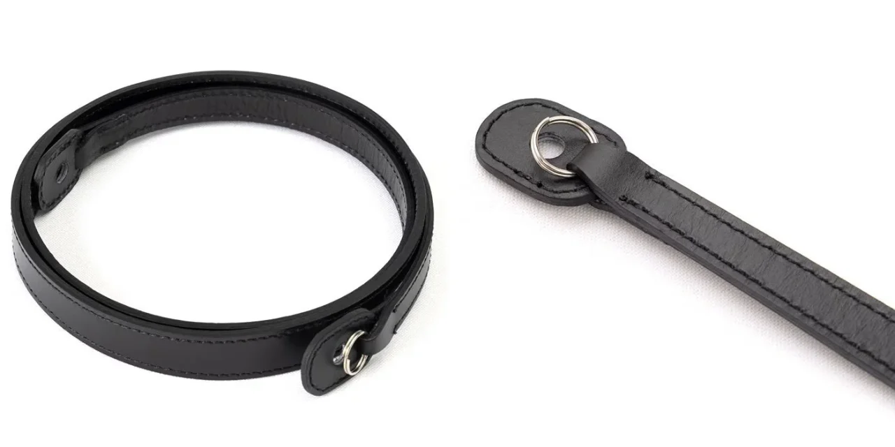 Leather strap Box Calfブラックの黒い革製ストラップ