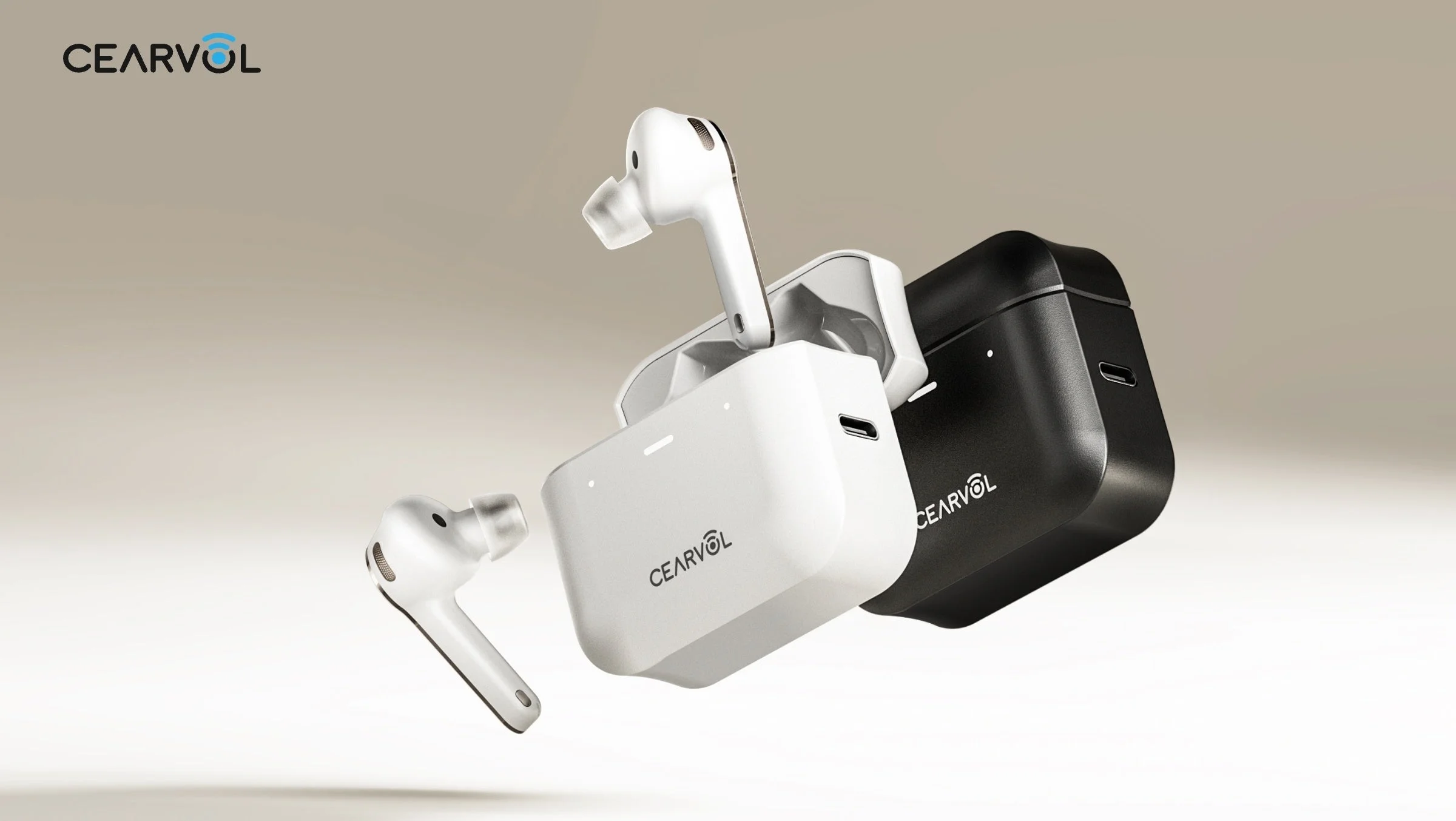 Cearvol Daimond X1のイヤホン本体と充電ケース