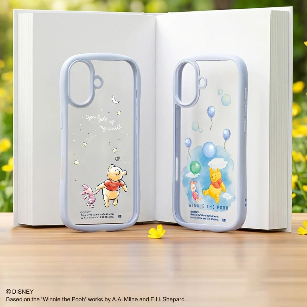 くまのプーさんスマホアクセサリーのハイブリッドケース2種