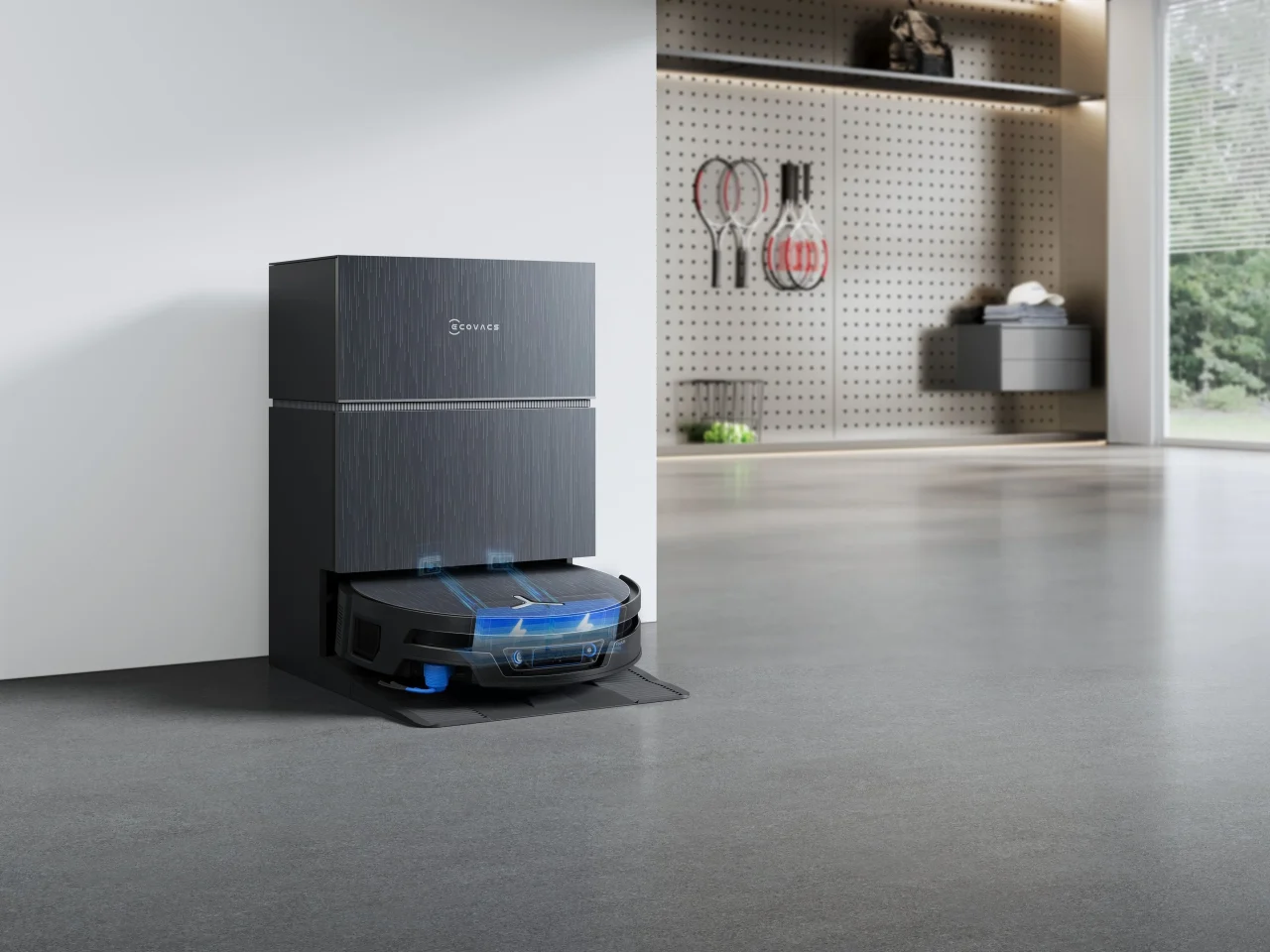DEEBOT X12S PRO OMNIのOMNIステーションと本体。