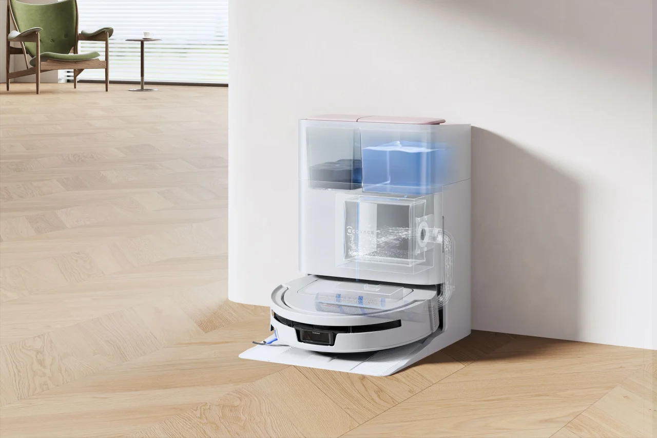 DEEBOT T90 MAX FamilyのOMNIステーションとロボット掃除機本体