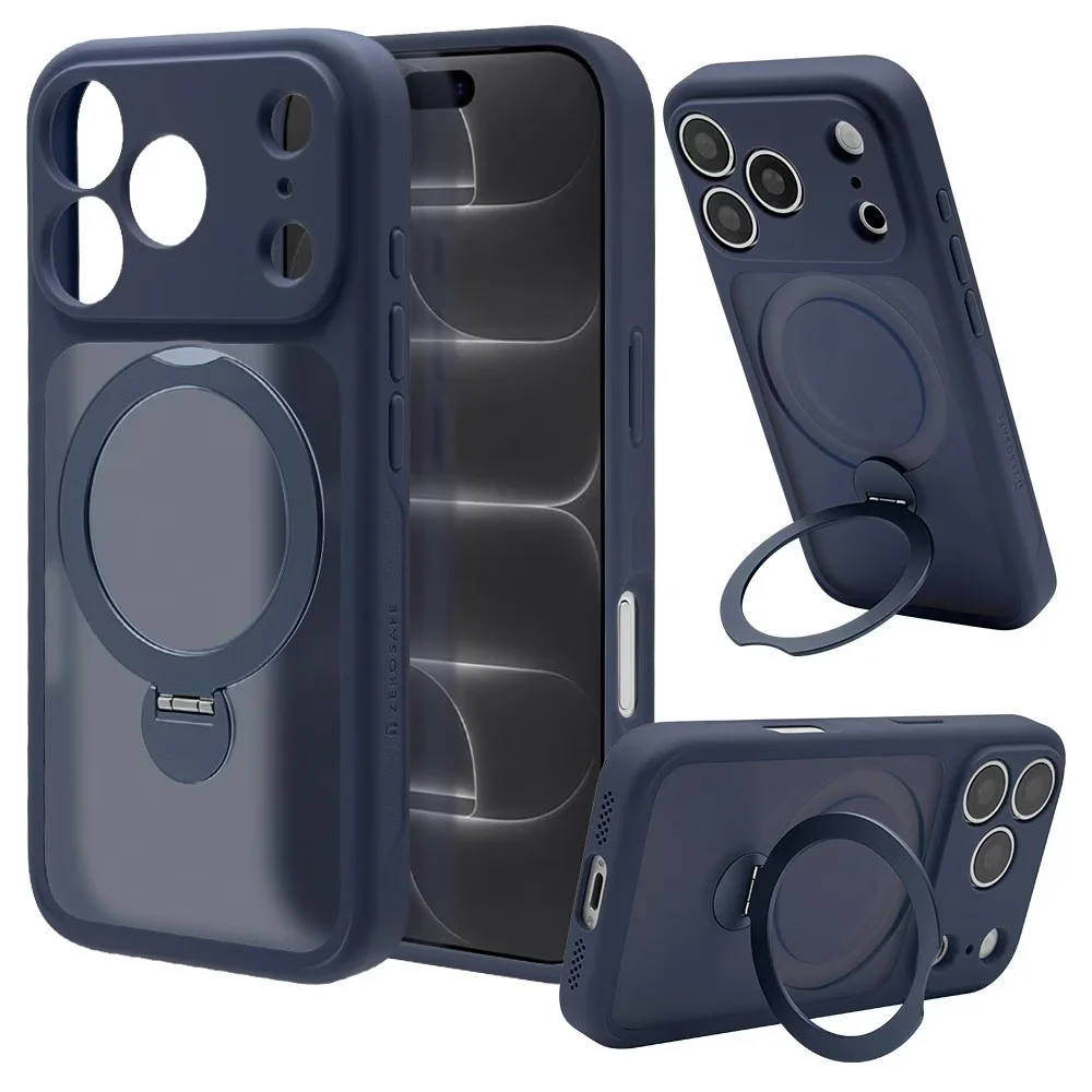 ZEROSAFE Shaft iPhone 18 Pro / 17 Pro フロストネイビーのハイブリッドケース