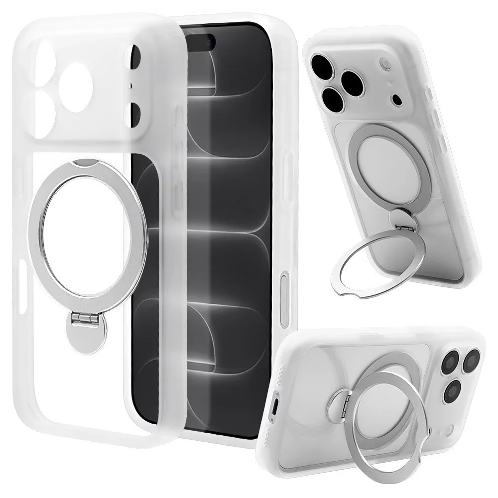 ZEROSAFE Shaft iPhone 18 Pro / 17 Pro ホワイトのリング付きハイブリッドケース