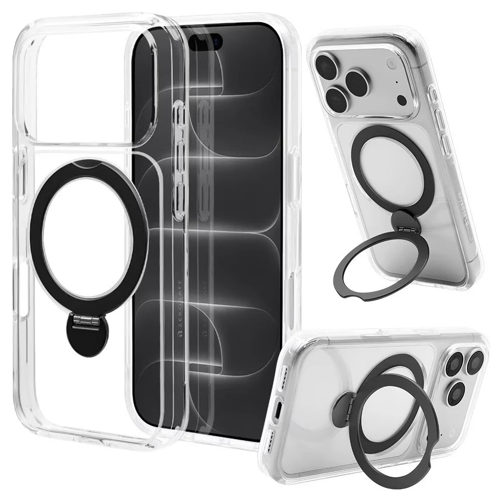 ZEROSAFE Shaft クリア×ブラックのiPhone 18 Pro / 17 Pro用ケース