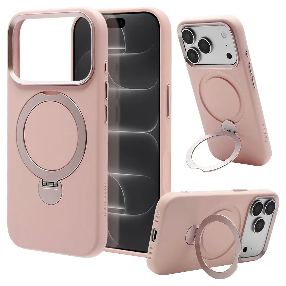ZEROSAFE Mellow iPhone 18 Pro / 17 Pro用スモーキーピンクのハイブリッドケース