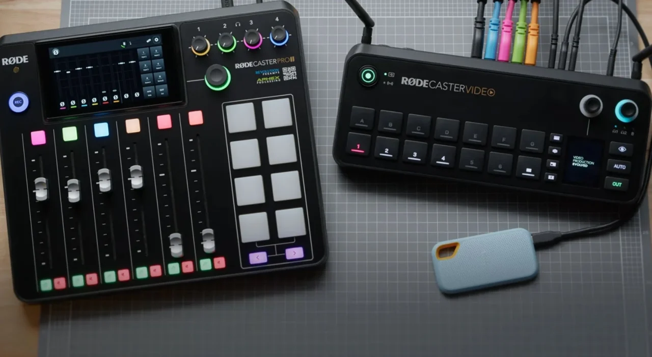 ロードキャスタープロIIとロードキャスタービデオをUSB-Cで接続したRØDECaster Syncのセットアップ例