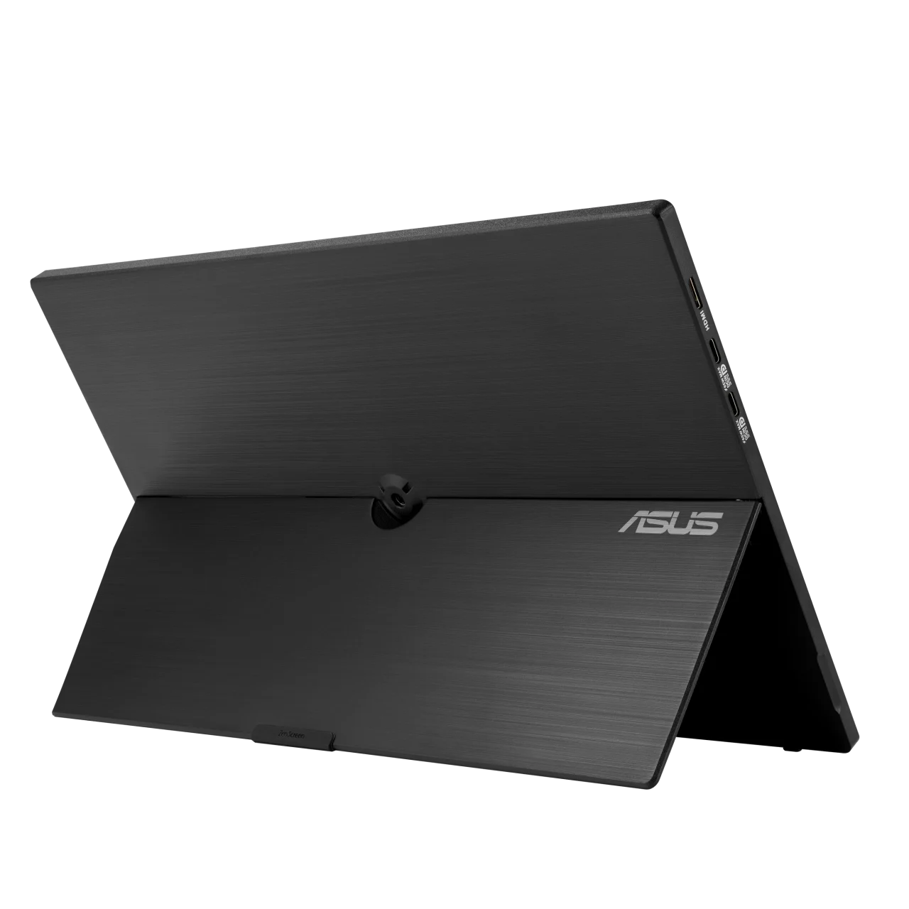 ZenScreen MB16AHVEの背面とスタンド部を斜めから撮影した画像
