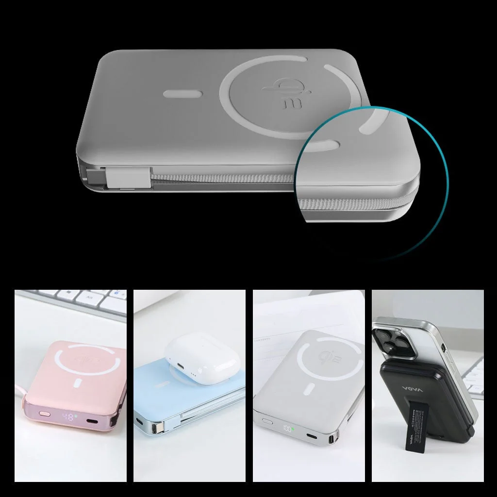HeatZero 10000の丸みのある本体と側面の拡大、4色の使用例