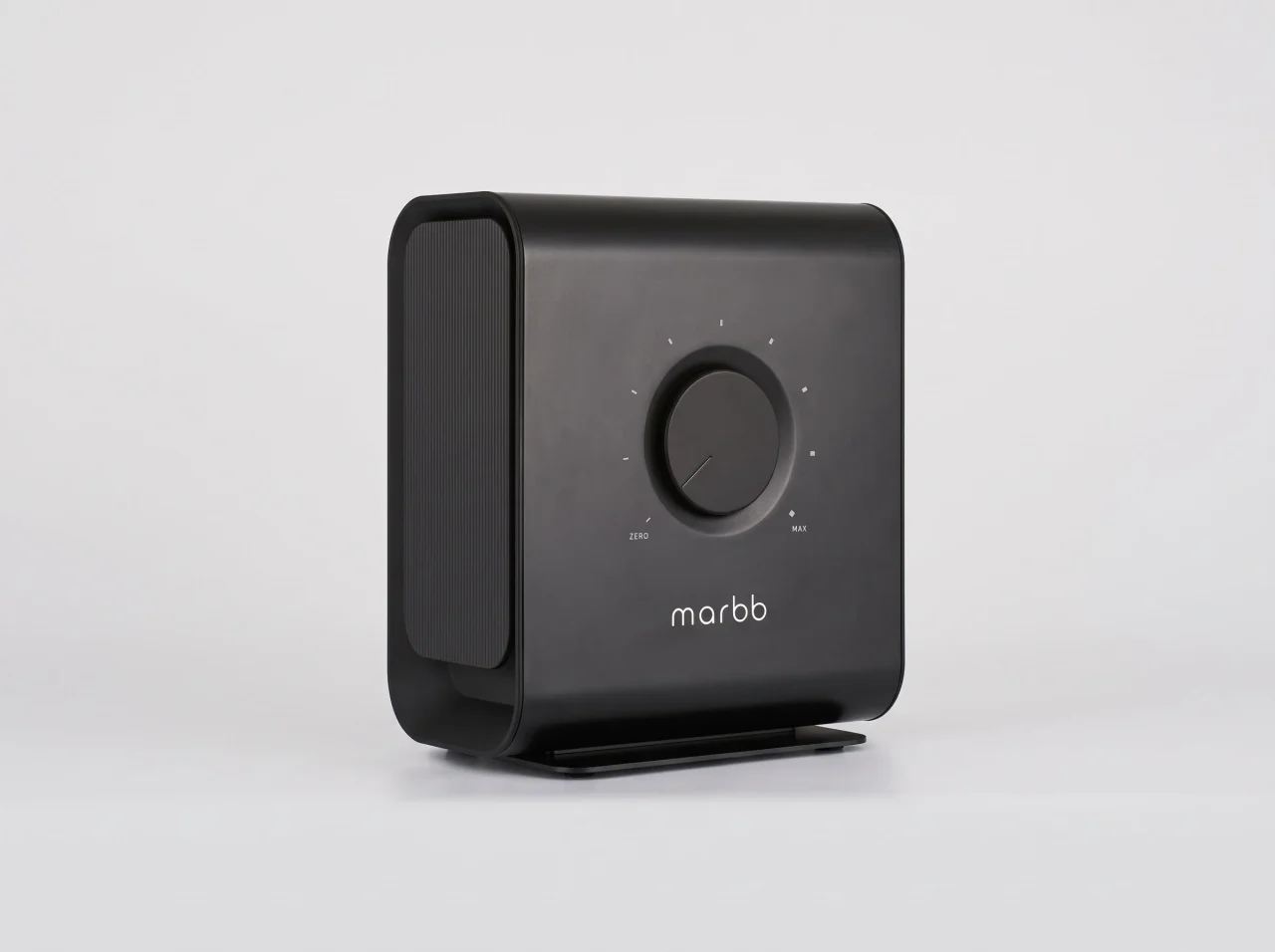 marbb HOMEの黒い角丸本体と正面の円形ダイヤル