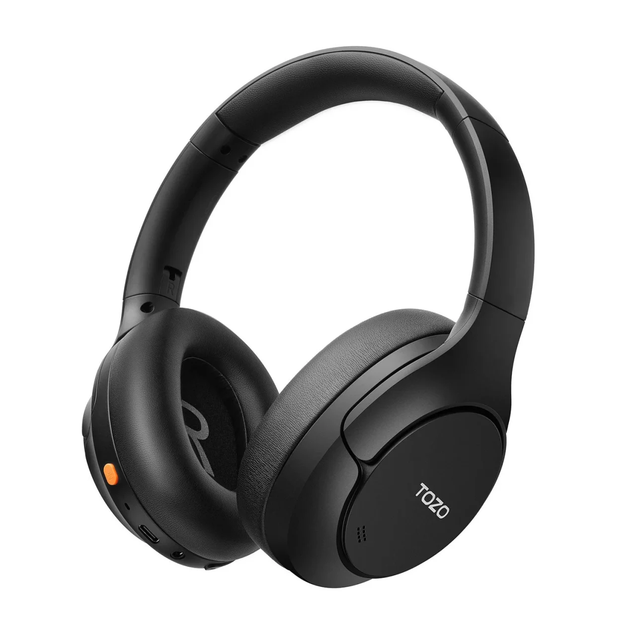 TOZO H20 ワイヤレスヘッドホン ブラックを斜めから見た外観