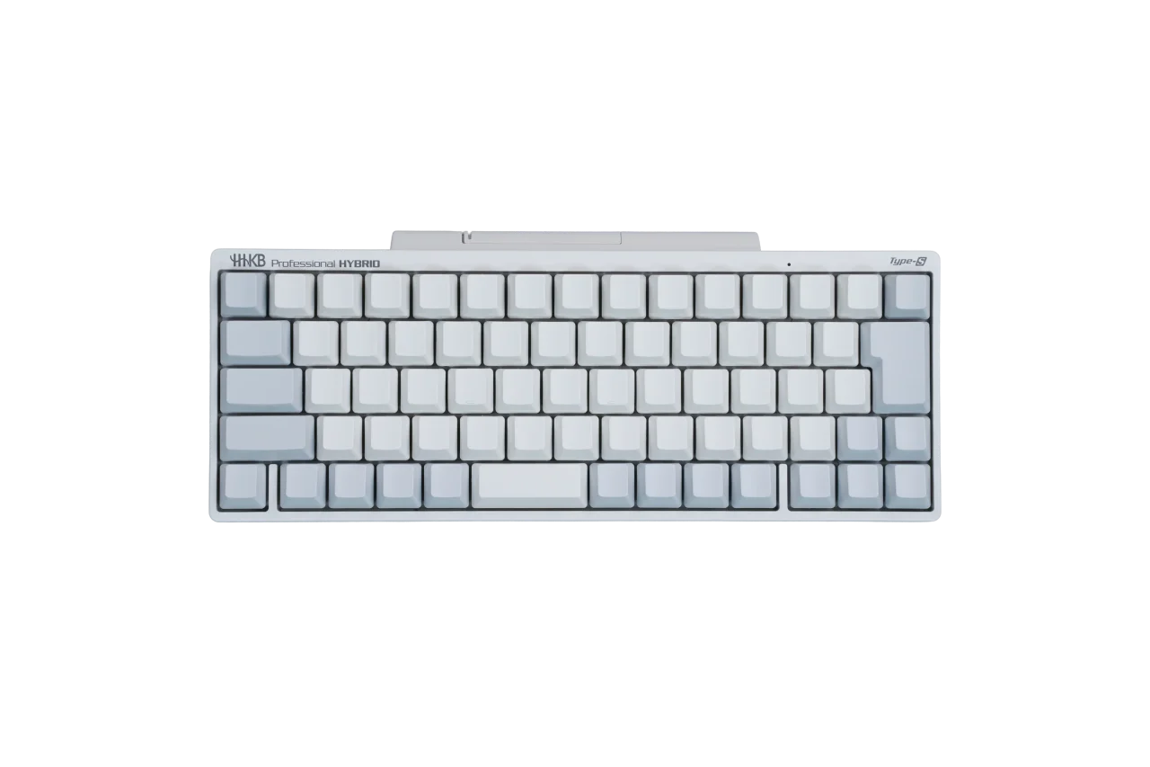 すべてのキーを無刻印に交換したHHKB Professional HYBRIDの上面