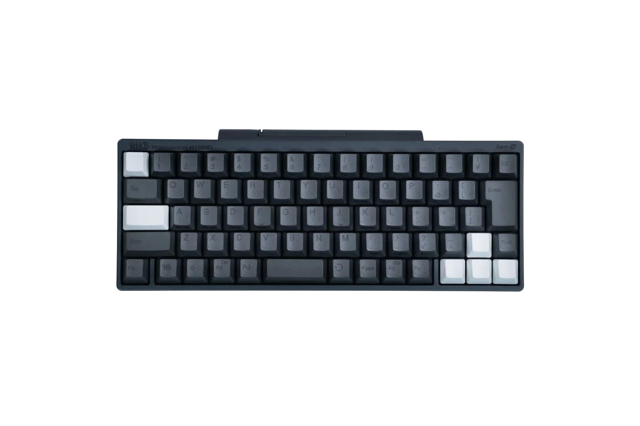 一部のキーだけを白いキートップに交換したHHKBのカスタマイズ例