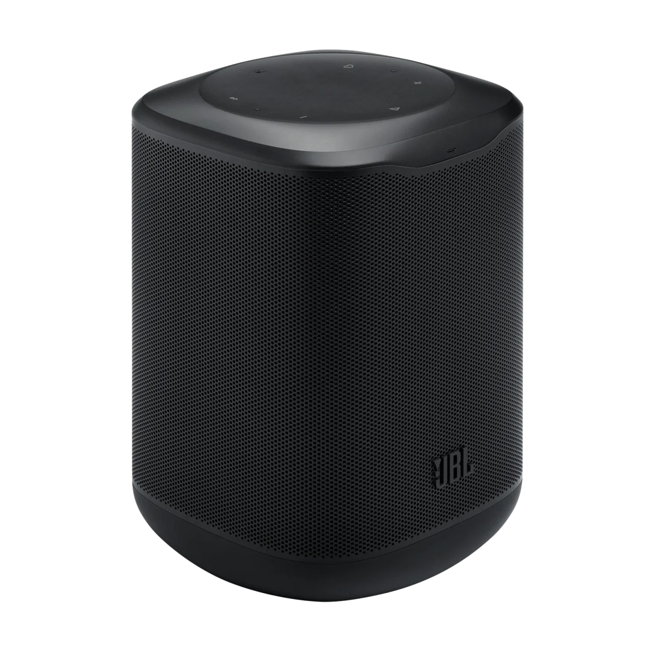 JBL COVE M1 ブラック。メッシュ状グリルの円筒形スピーカー