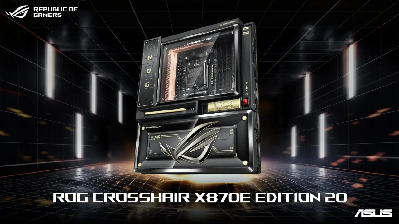 ROG Crosshair X870E EDITION 20 マザーボードの告知ビジュアル