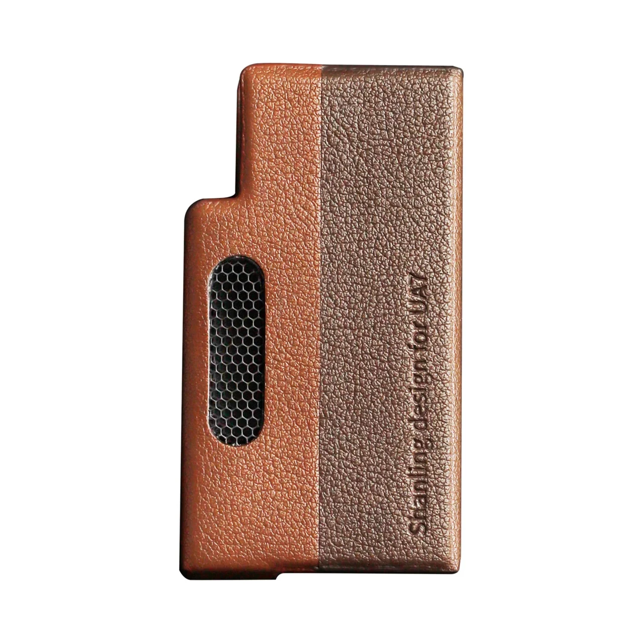 UA7 CASE Brown。メッシュ窓付きのブラウン系PUレザーケース