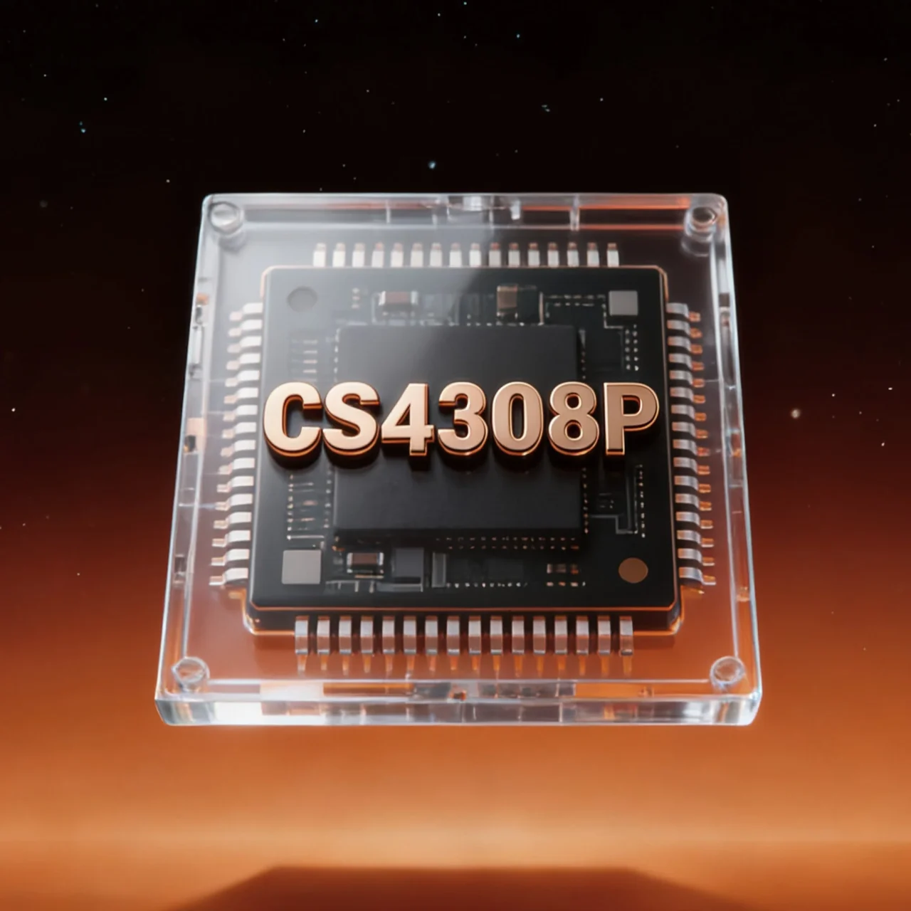 Cirrus Logic CS4308P 8chフラッグシップDACのチップを描いたCG
