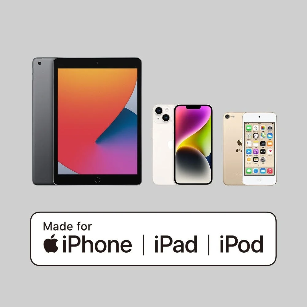 MFi認証：iPad・iPhone・iPodと「Made for iPhone|iPad|iPod」表示