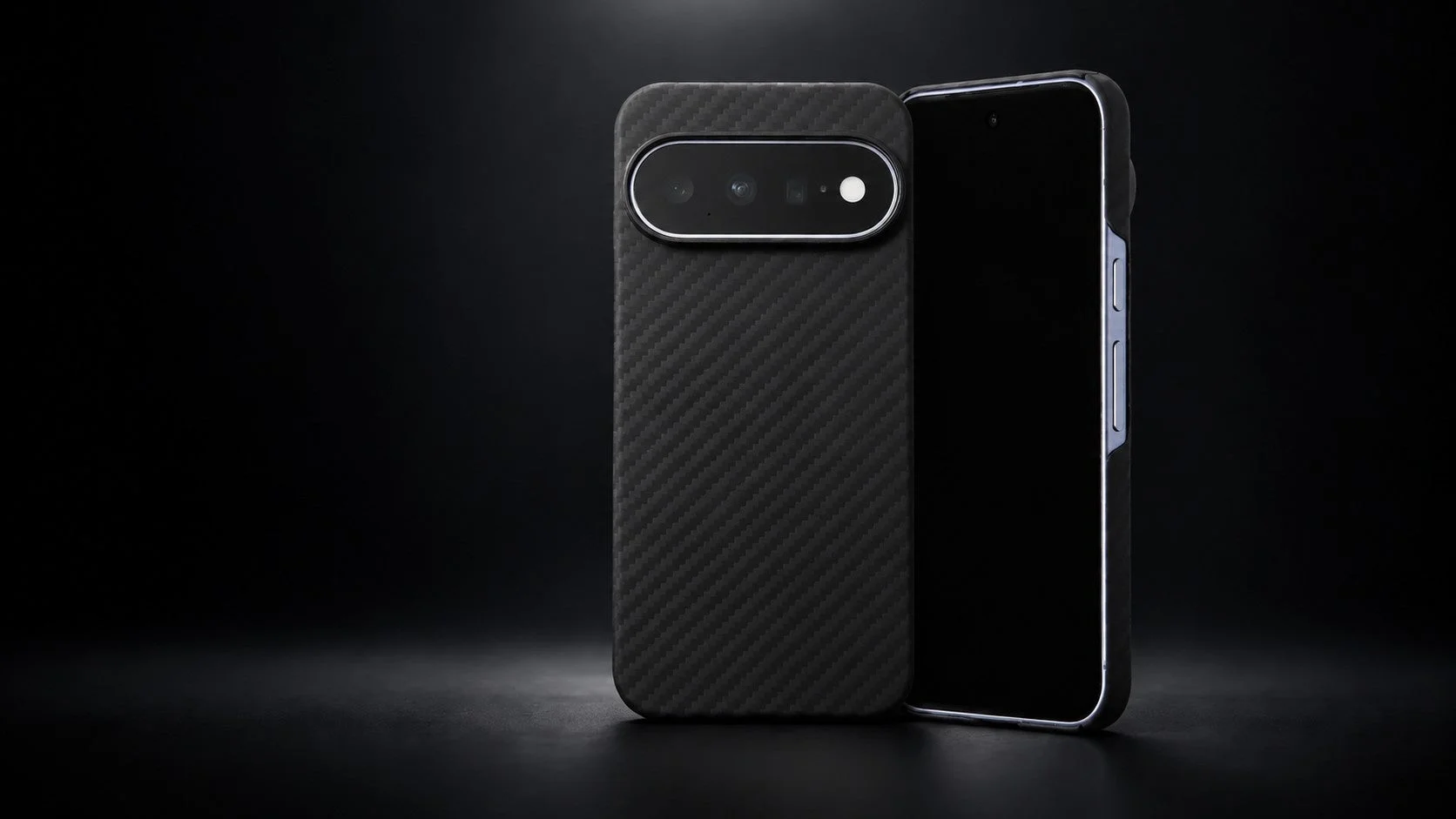DURO Special Edition for Pixel 11 / Pixel 11 Proの黒いケース背面と端末