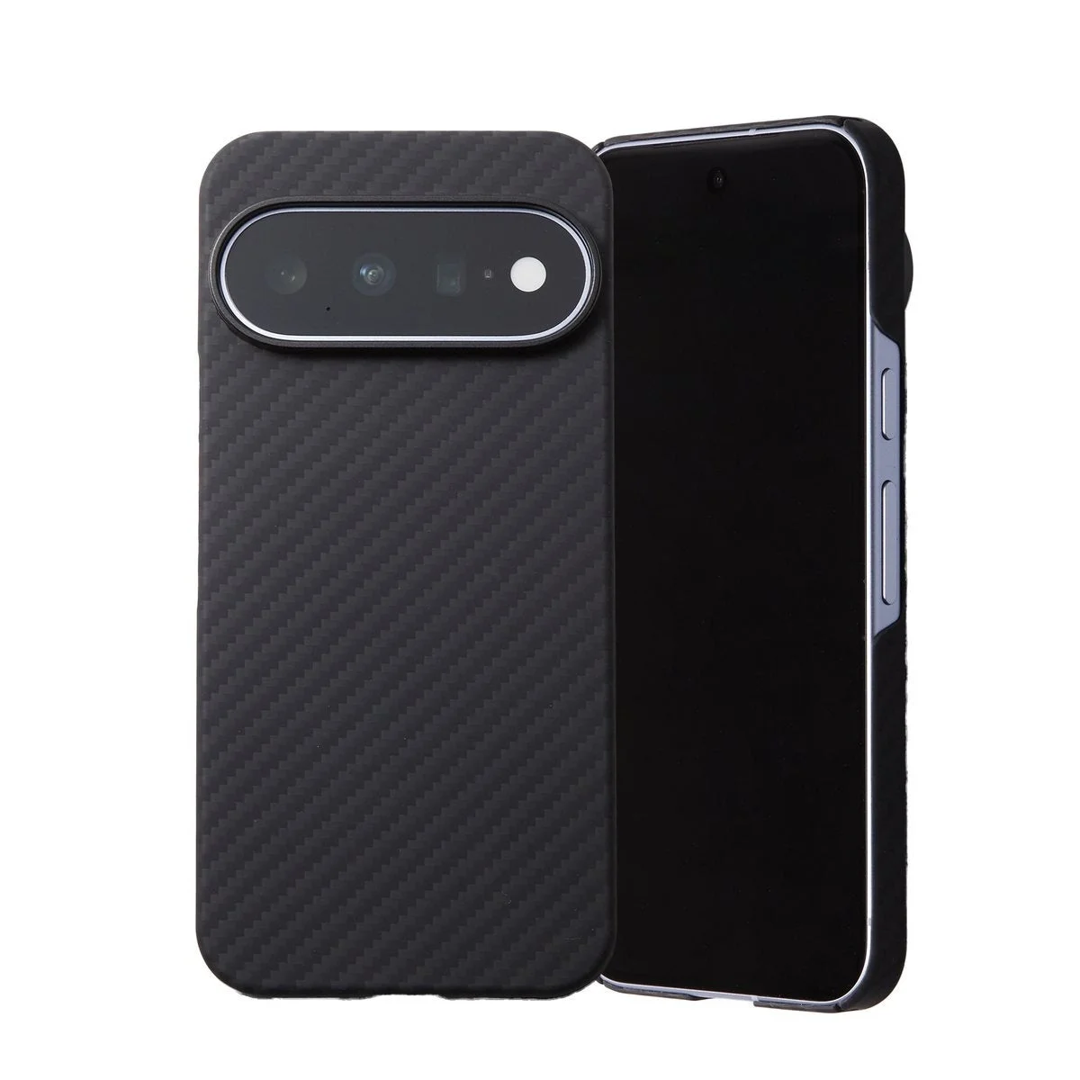 DURO Special Edition for Pixel 11 / Pixel 11 Pro のマットブラックのケース背面と装着端末