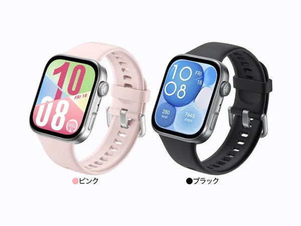 HUAWEI WATCH FIT 4 サファイアガラスのピンクとブラックの2色