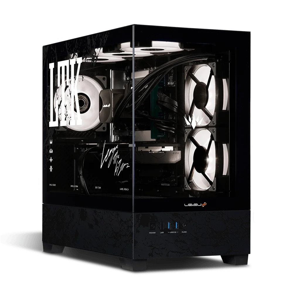 League The k4sen オフィシャル オリジナルデザイン ピラーレスモデルの黒いPCケース