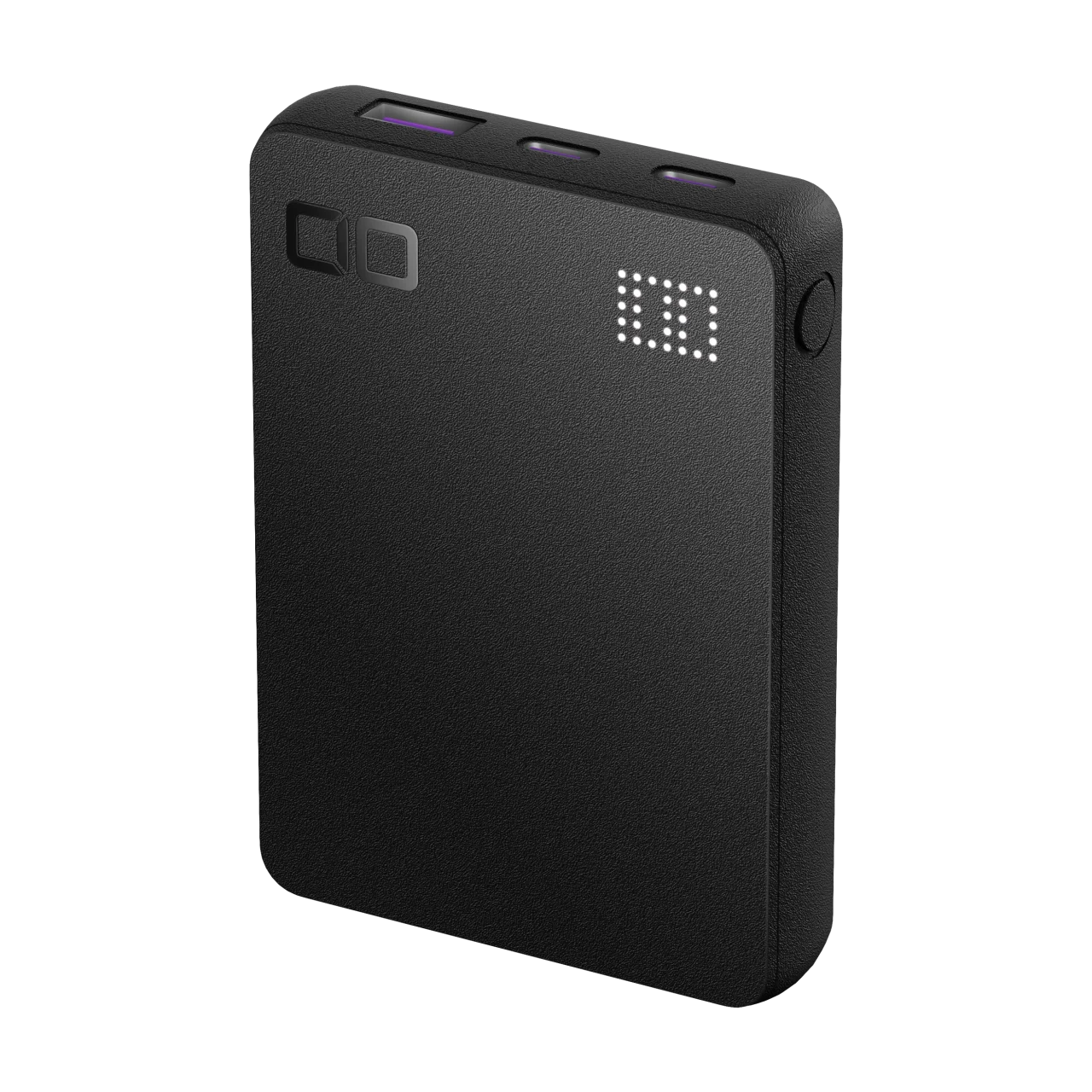 SMARTCOBY Pro SLIM SS 黒い薄型モバイルバッテリー、上面に3ポート