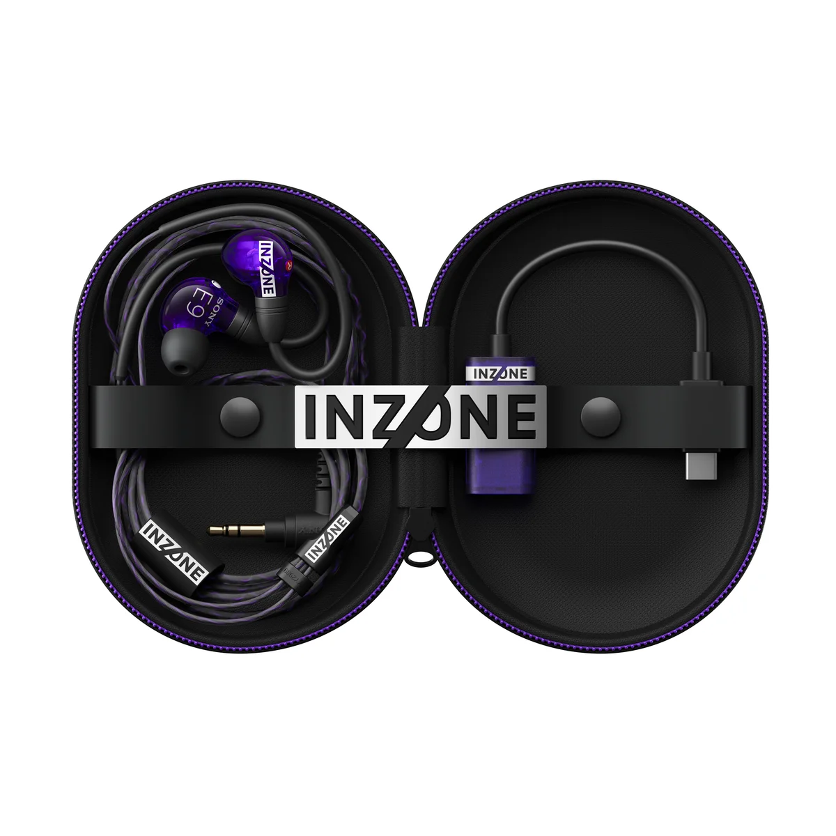 INZONE E9のキャリングケース。イヤホンとUSB Type-Cオーディオボックスを収納