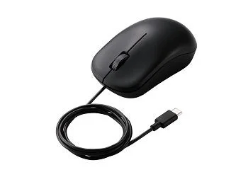USB Type-C接続の有線マウス M-LO10URMSCBK ブラック