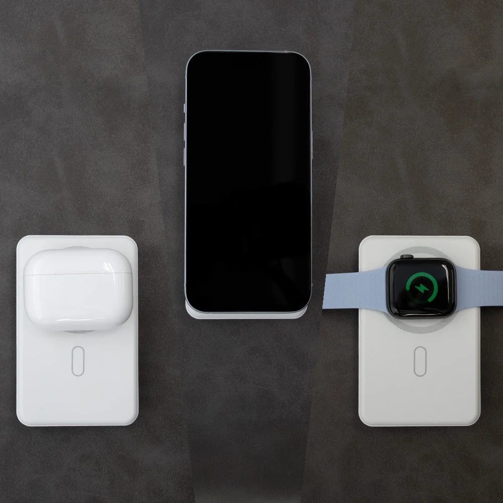 準固体のワイヤレスモバイルバッテリーでAirPods・スマホ・Apple Watchを充電