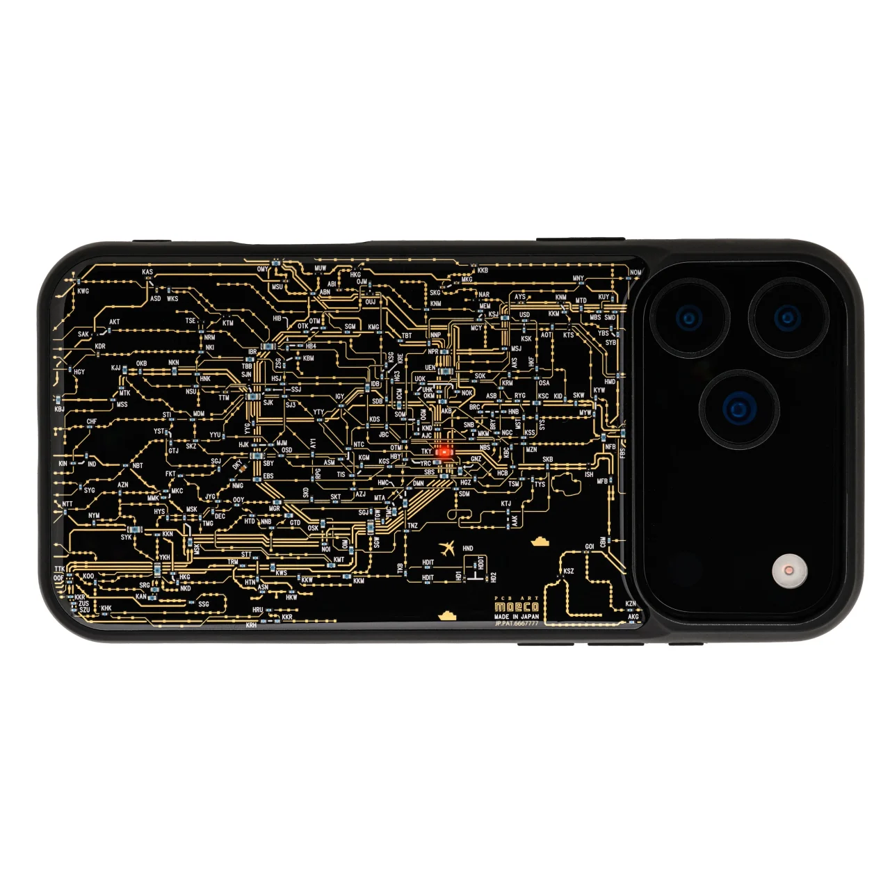 FLASH 東京回路線図 iPhone 17/18 Pro Maxケース 黒の背面
