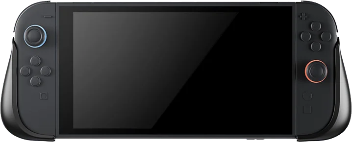 Switch2本体に装着したCYBER・コンソールハンディグリップ(Switch2用)
