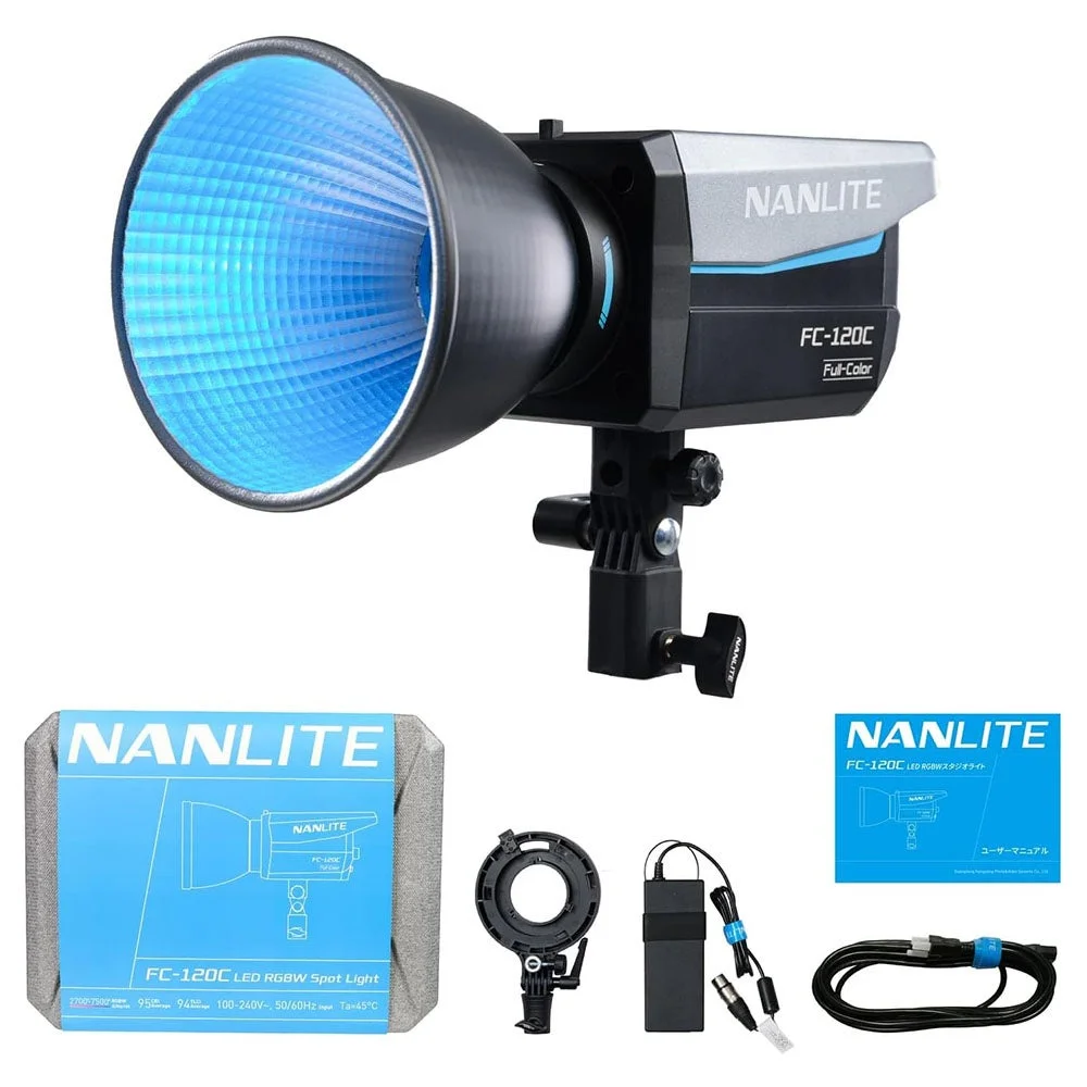 NANLITE FC-120C フルカラースポットライトと付属品一式
