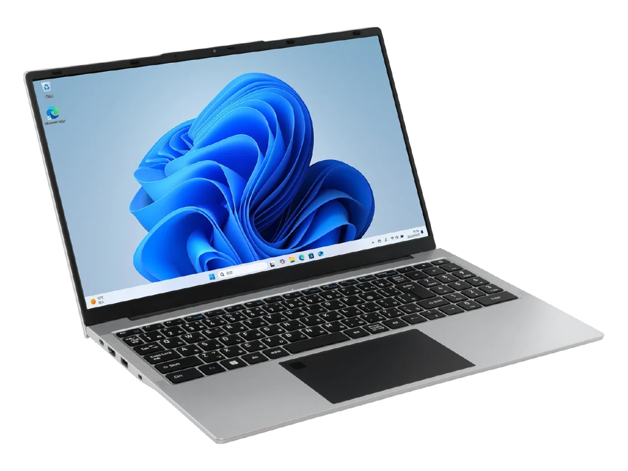 DIGI+Windows 11 Pro 15.6インチノート型PC 斜めから見た外観