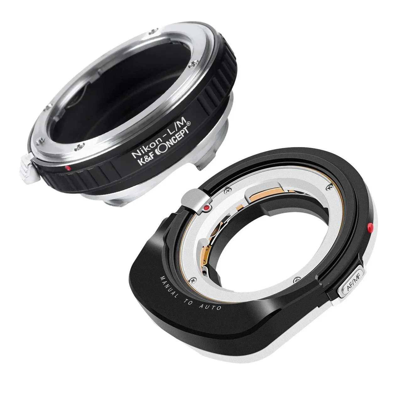 K&F Concept KF-NFM セット（ニコンF）のマウントアダプター2点