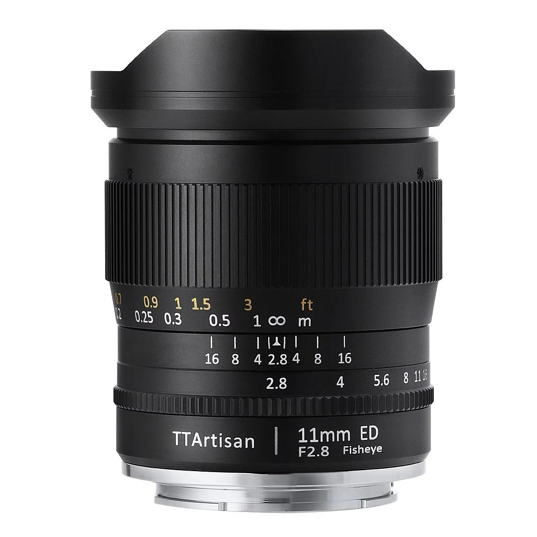 TTArtisan 11mm F2.8 Fisheye 黒い魚眼レンズ本体